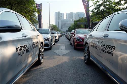 Ratusan Mercedes-Benz tempuh 350 km dari Kuala Lumpur ke Singapura