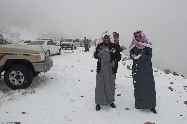 Kawasan Wisata di Arab Saudi Diselimuti Salju Jelang Tahun 2023