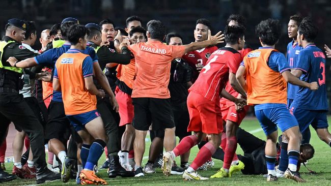 Ricuh Saat Final SEA Games, Komdis AFC Jatuhkan Sanksi Ke Timnas Indonesia dan Thailand 